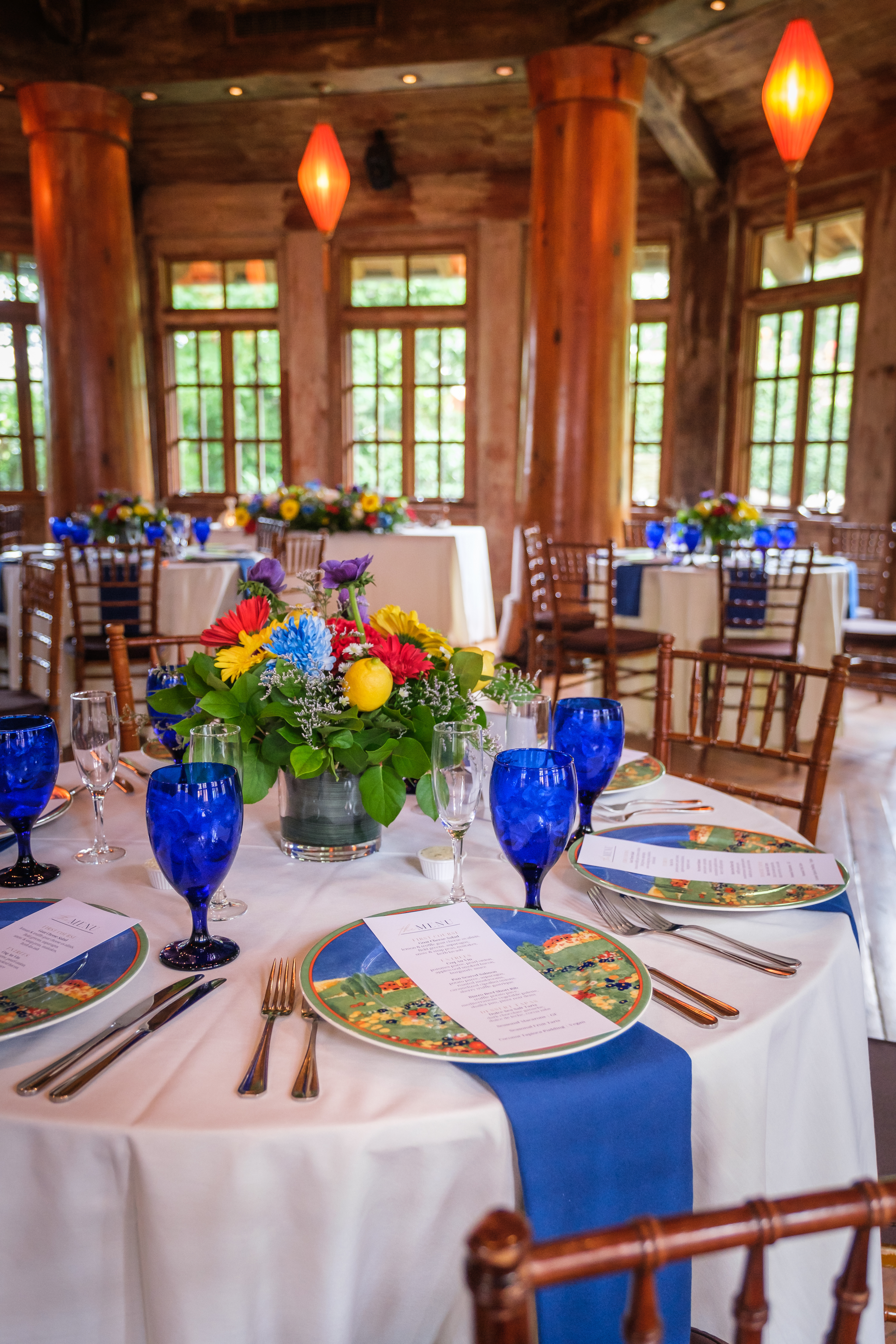 a table set for a dinner party