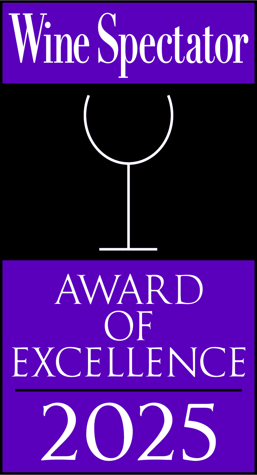 a black and white sign with a wine glass