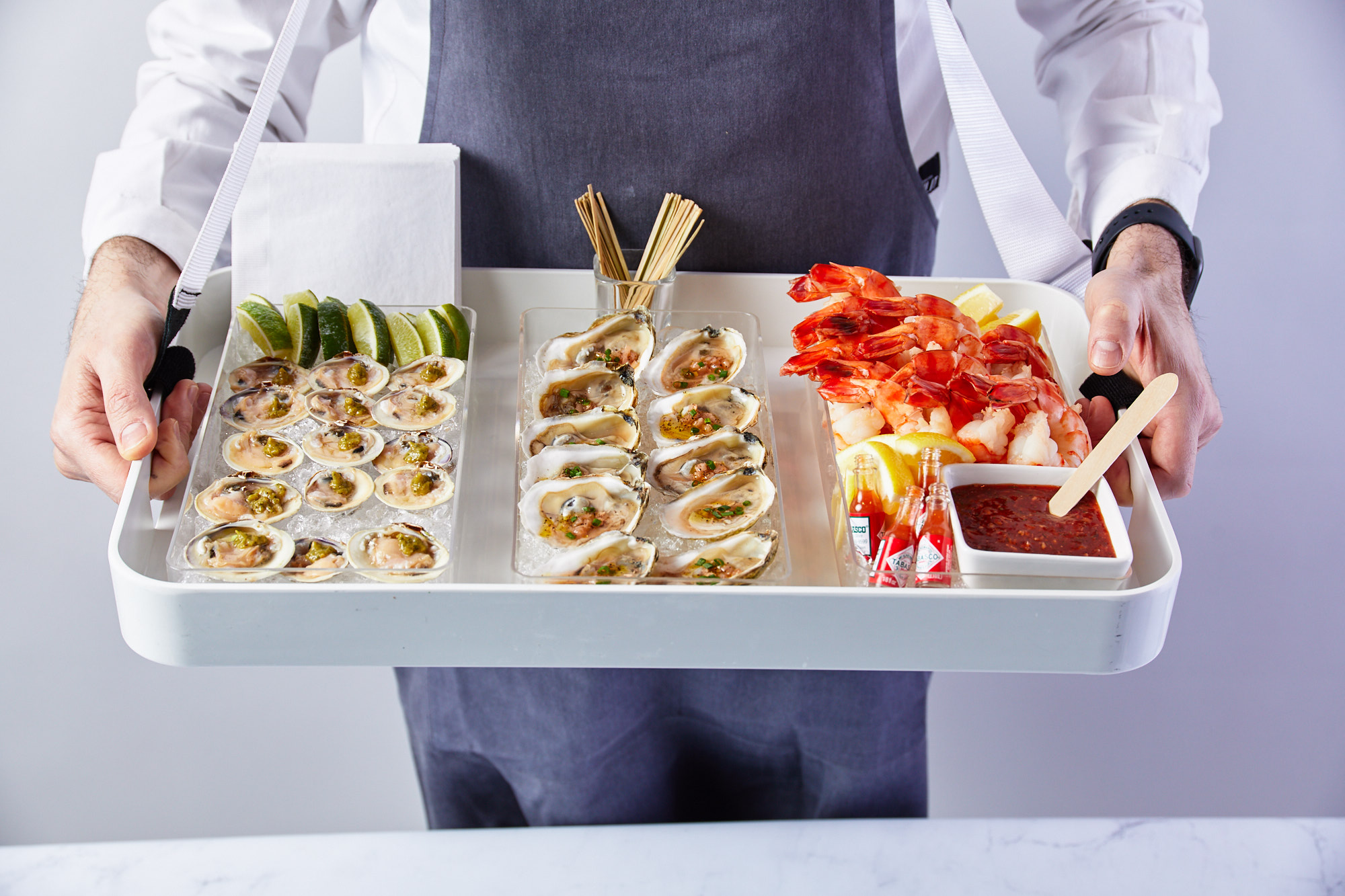 a tray of food on a tray
