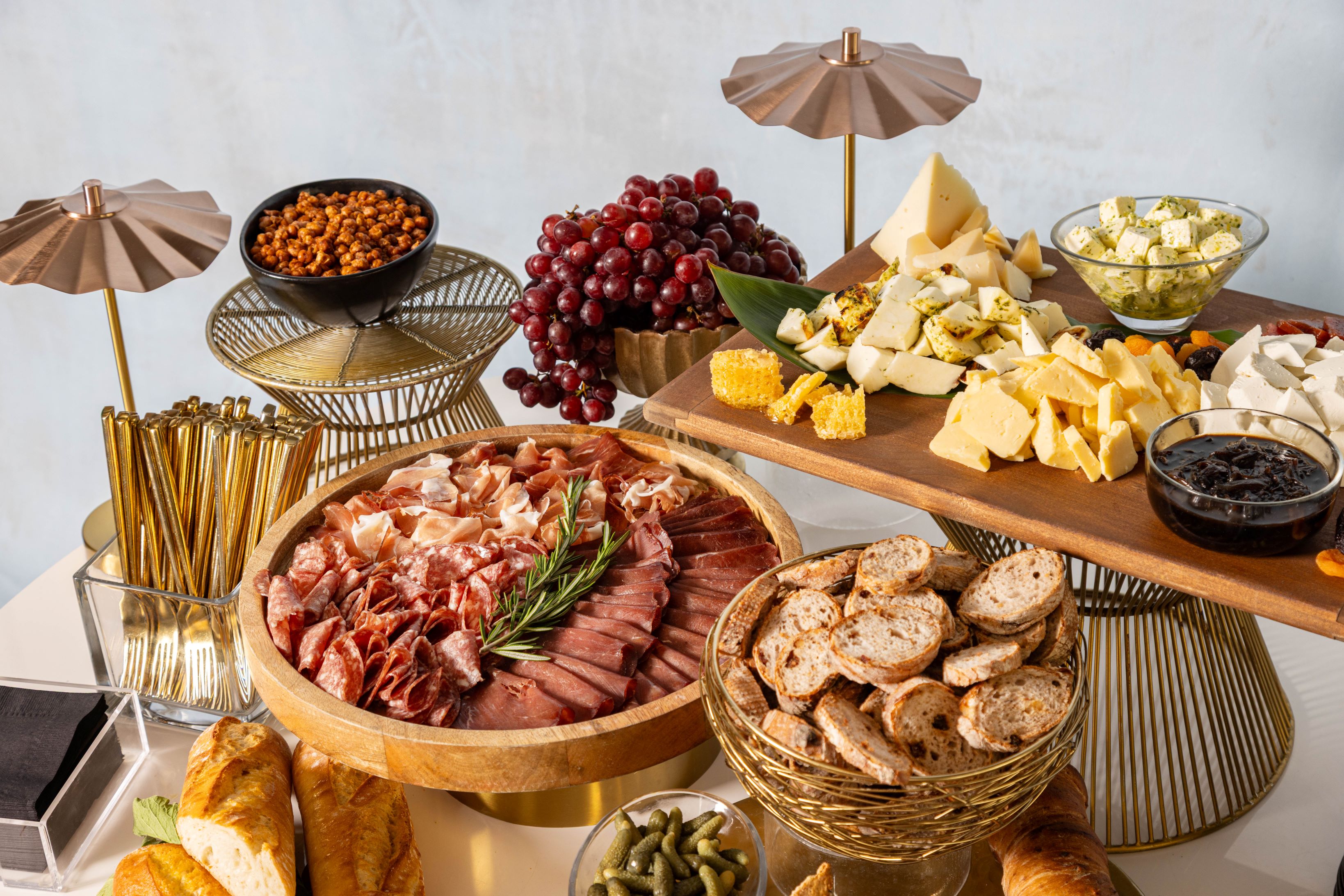 a table full of food