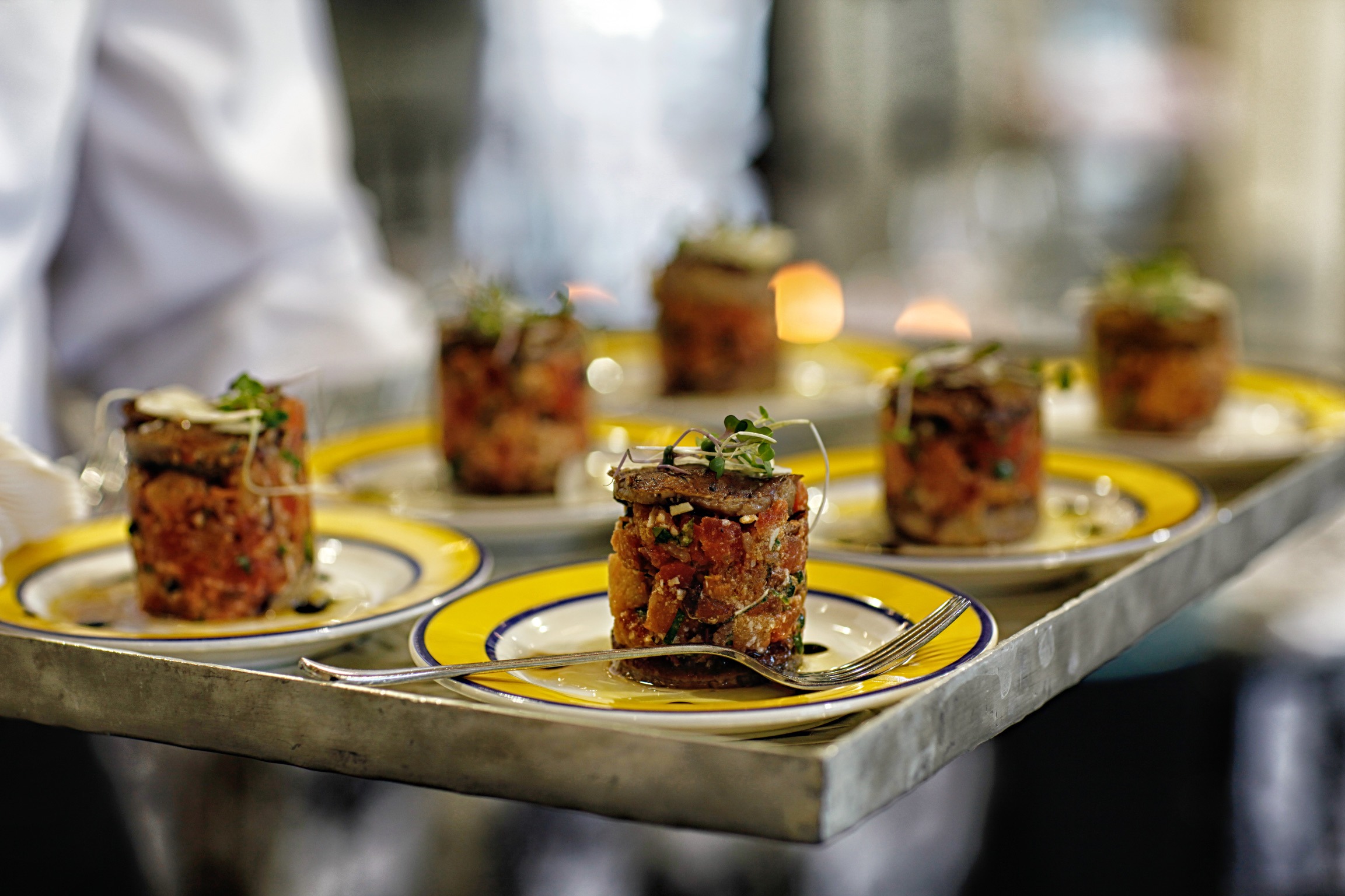 Some appetizers on a tray