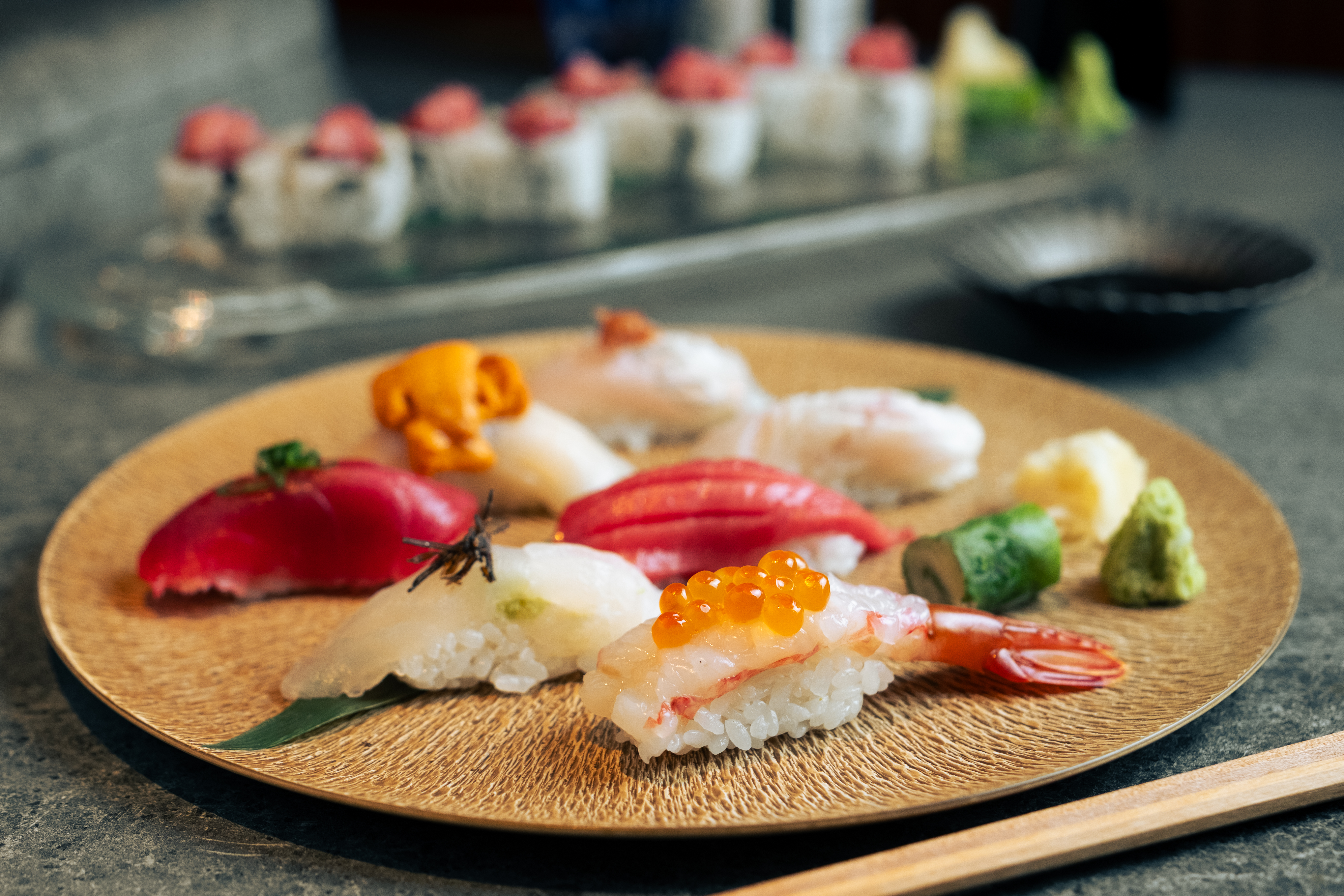 a plate of food on a table