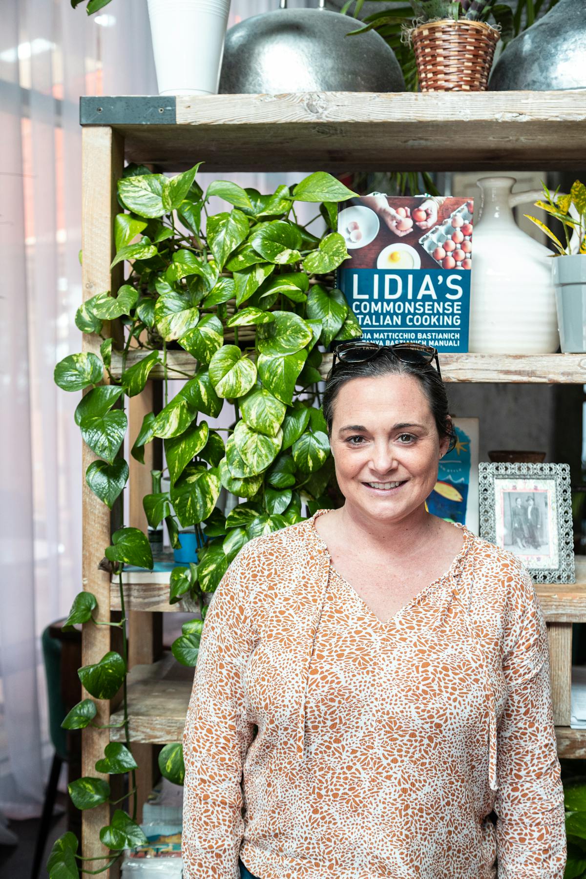 a person standing in front of a store