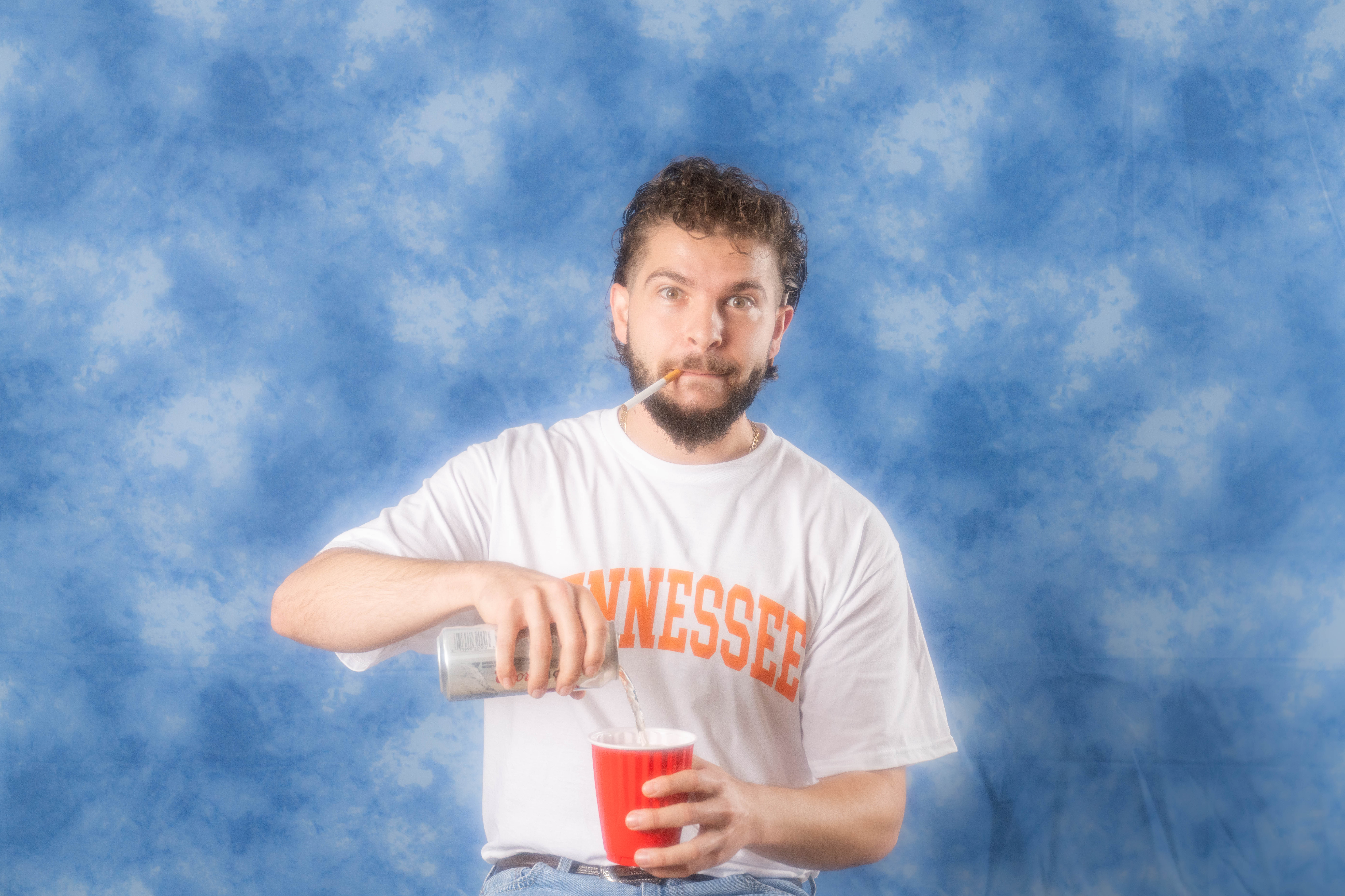 a young man taking a selfie