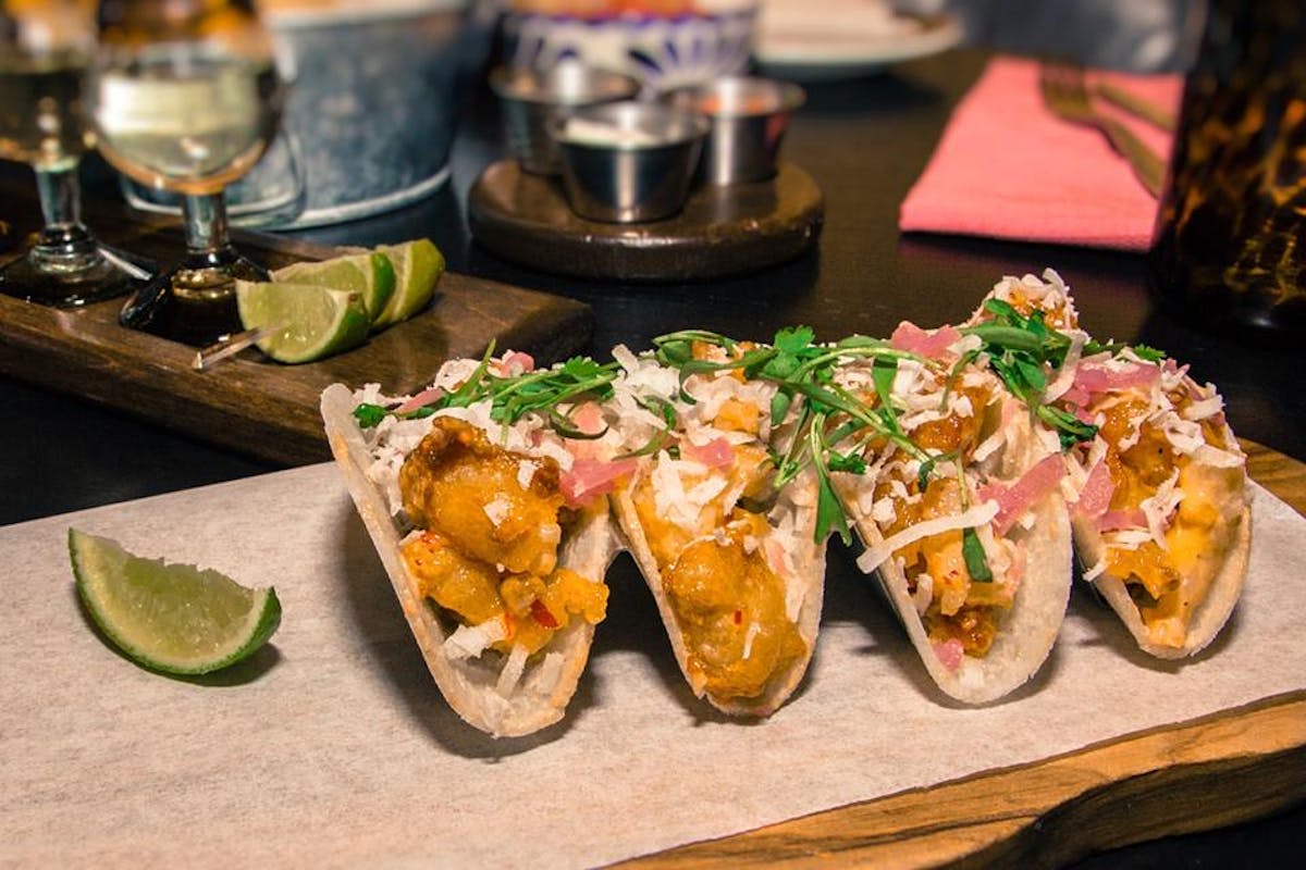 a close up of food