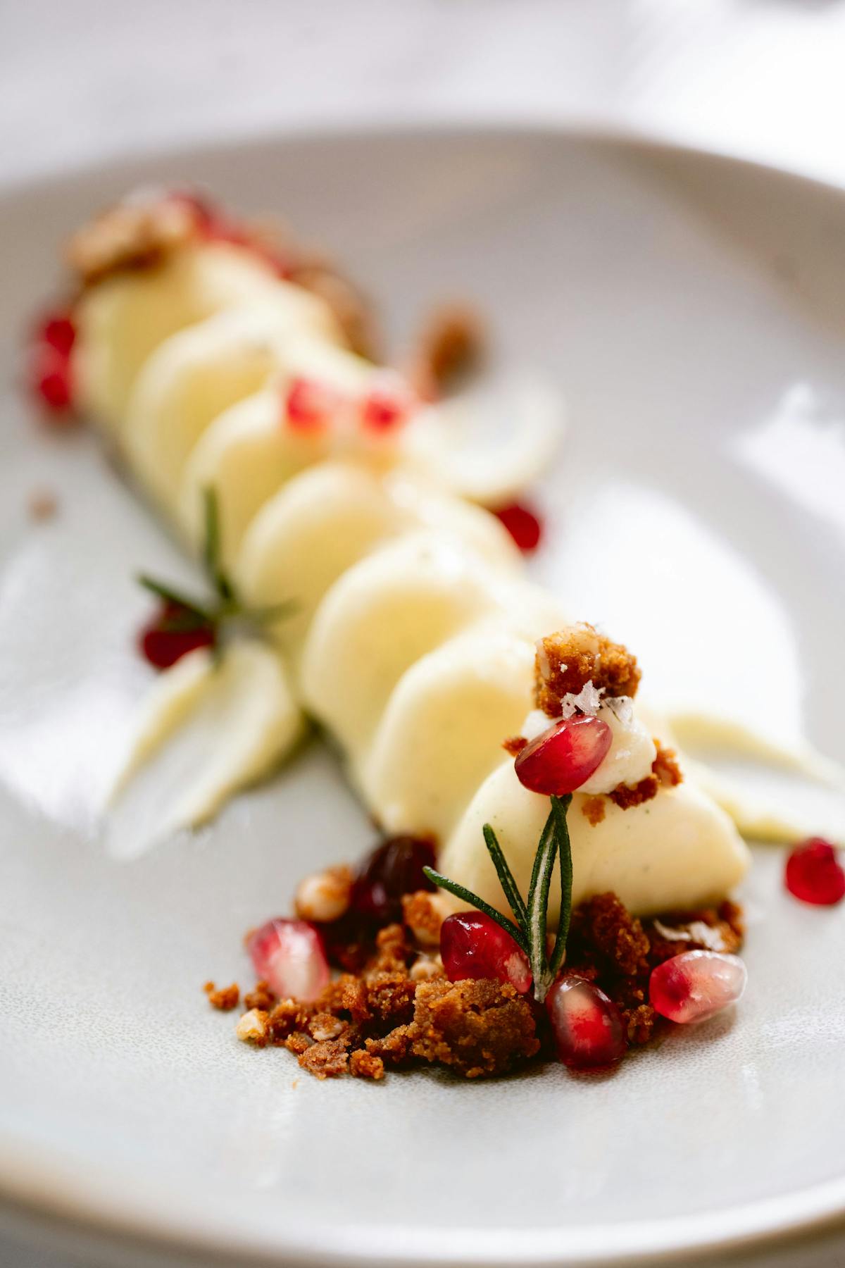 a close up of a piece of cake on a plate