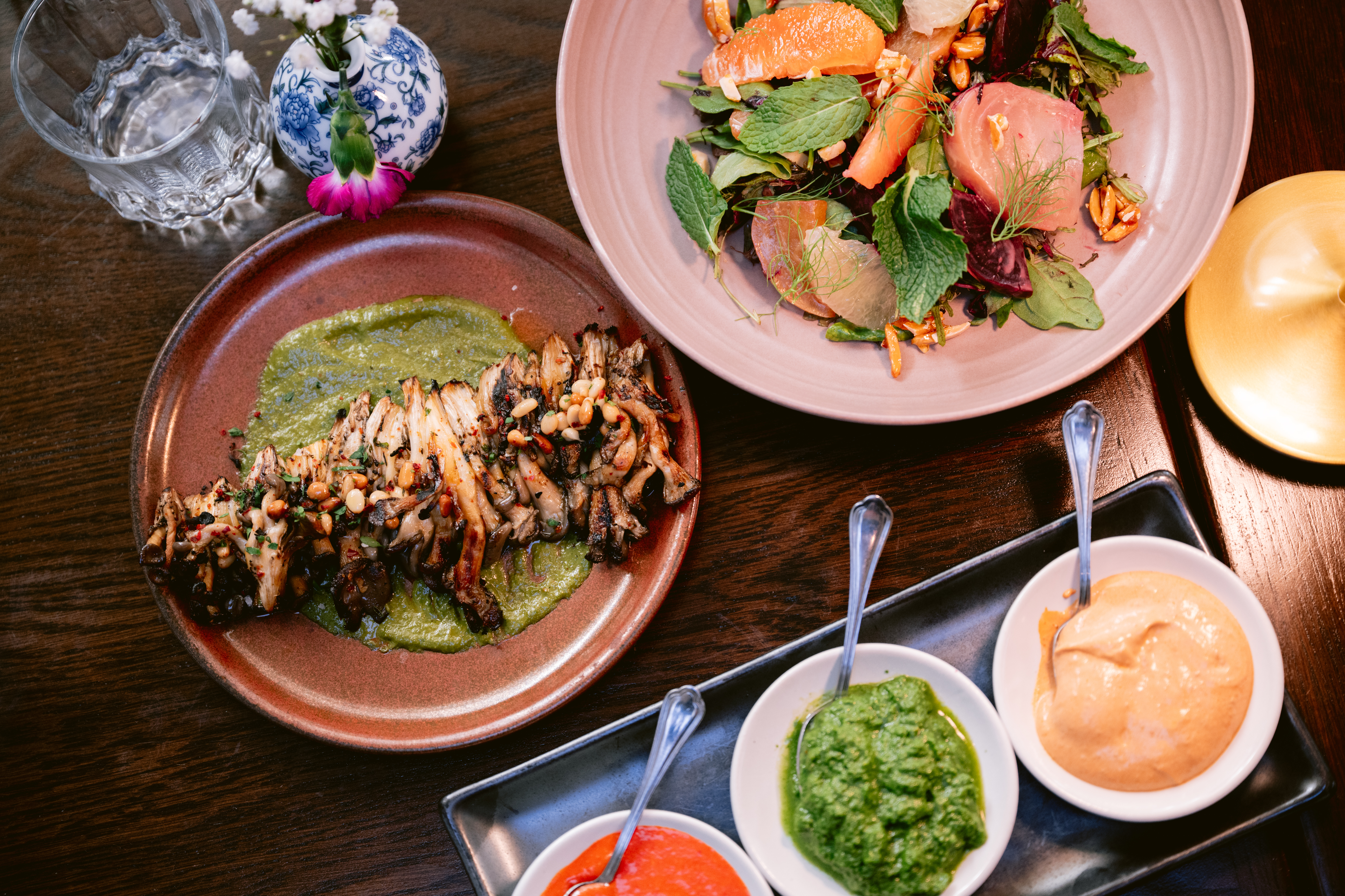 a plate of food on a table
