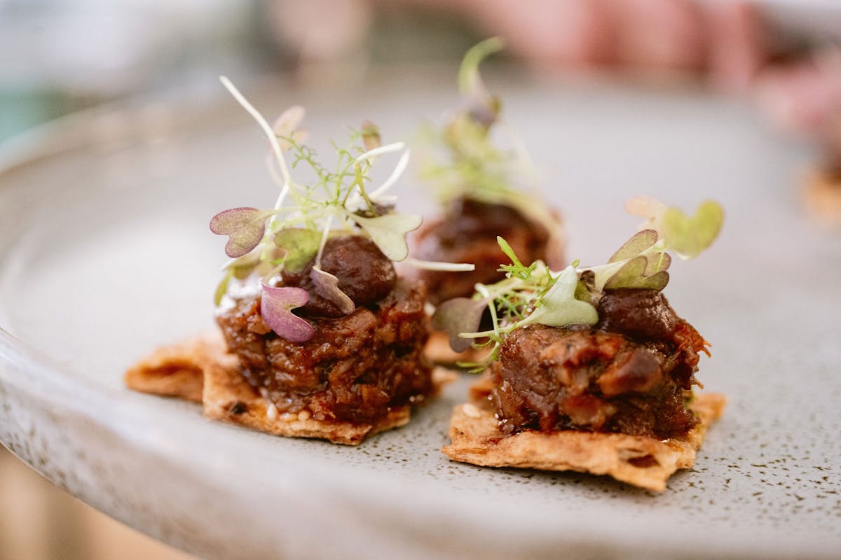 a close up of a plate of food with a fork