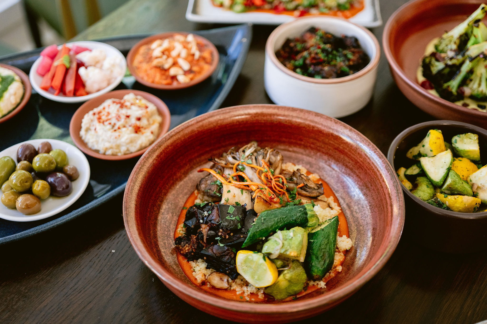 a bowl of food on a table