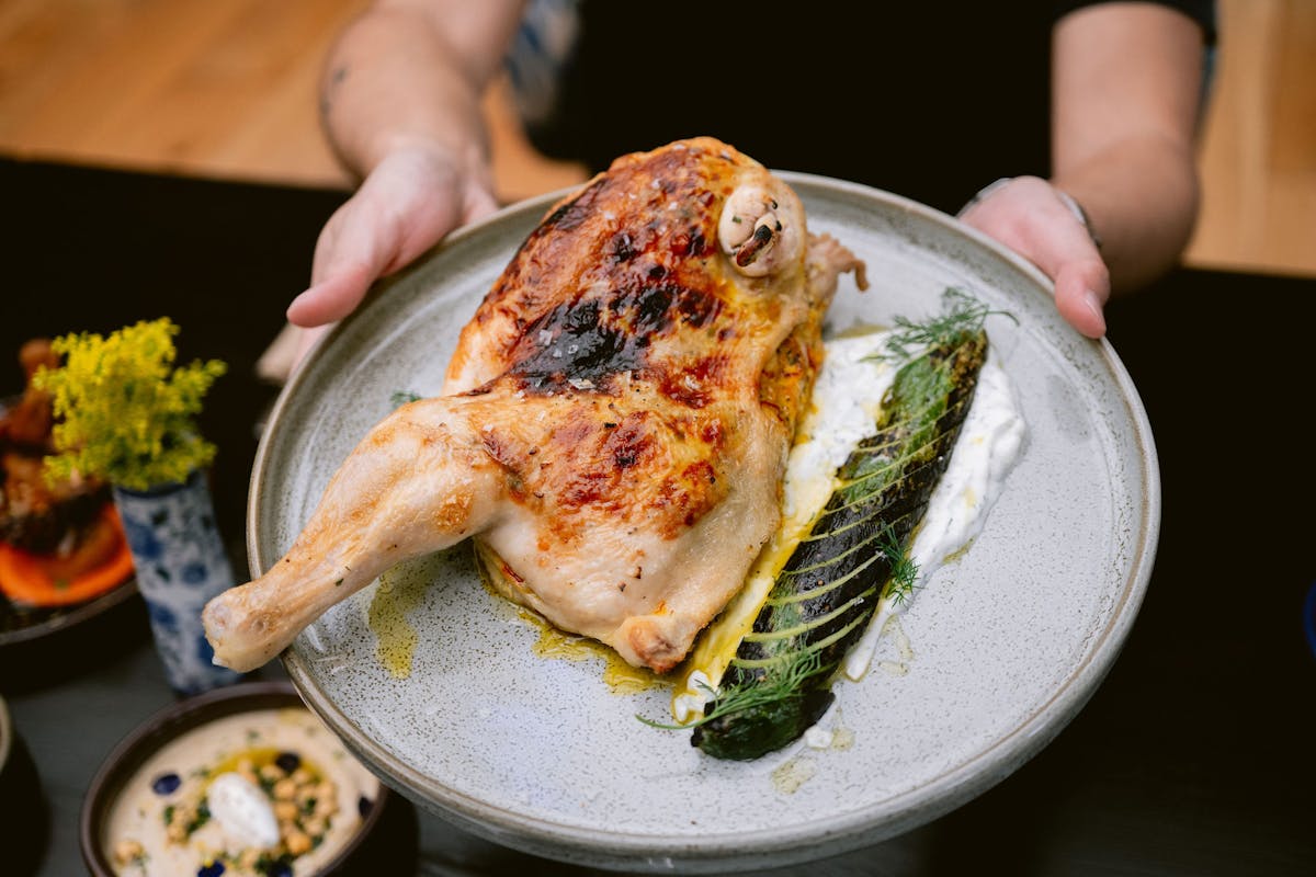 a pan of food on a plate