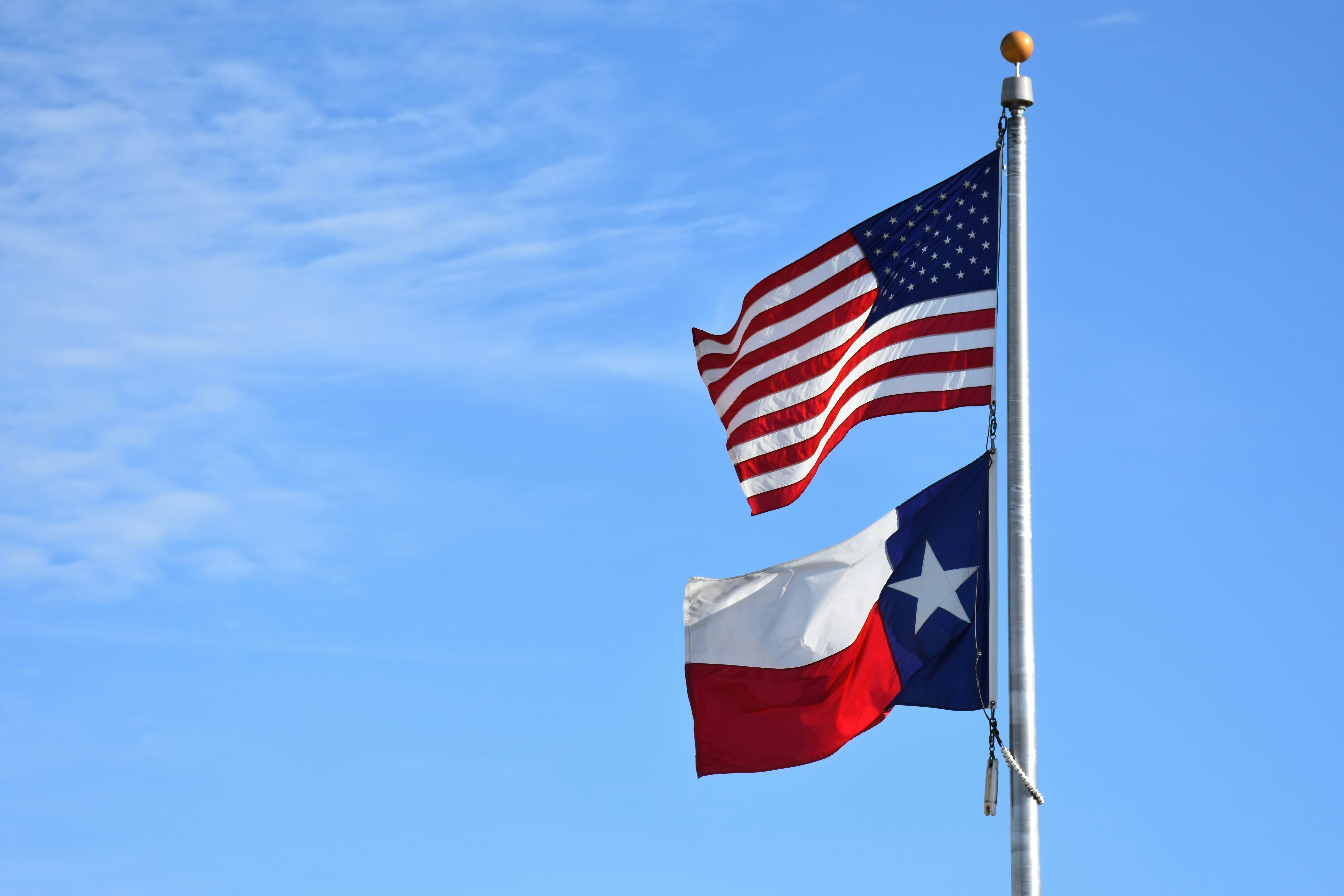 USA and Texas flag