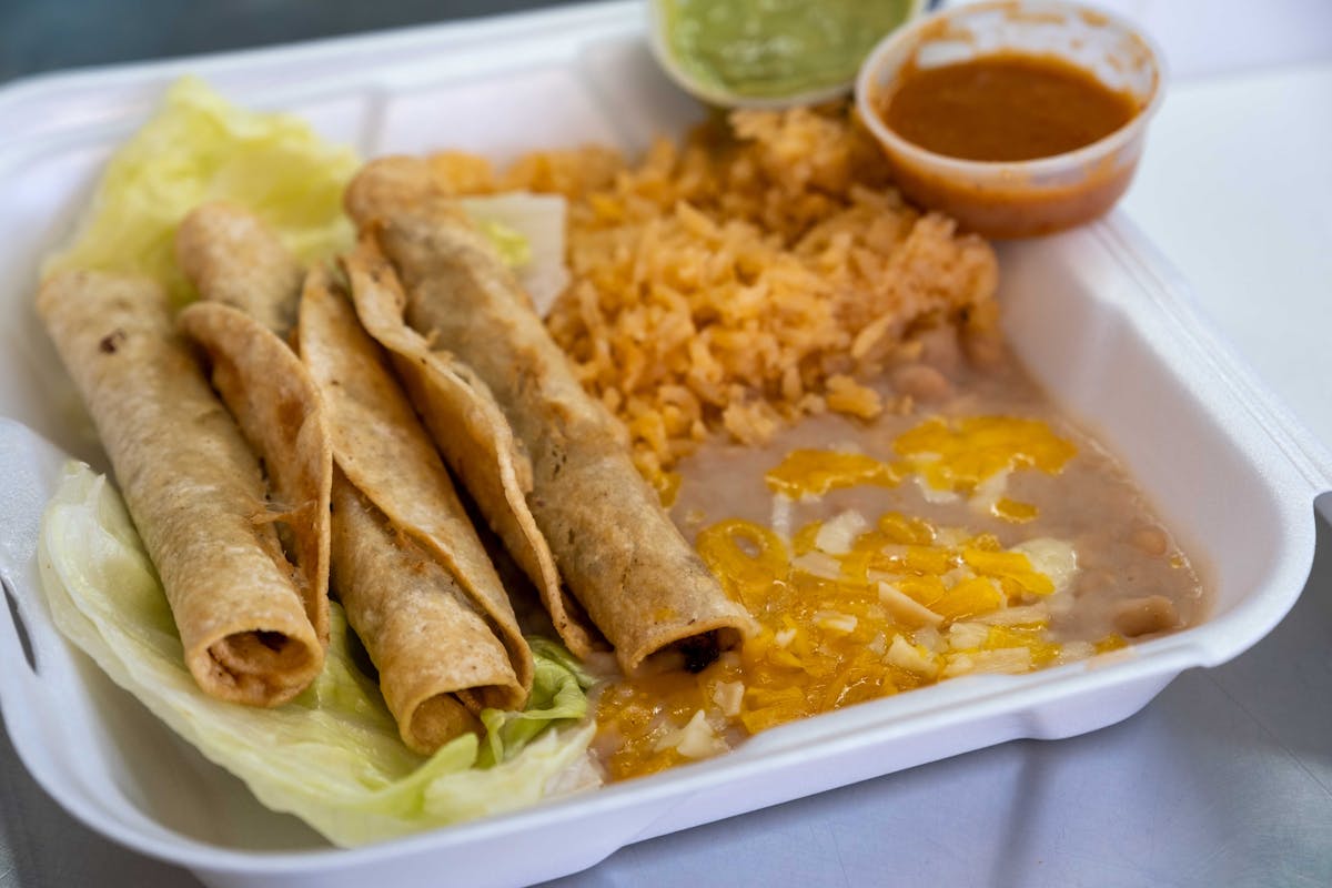 a tray of food on a plate