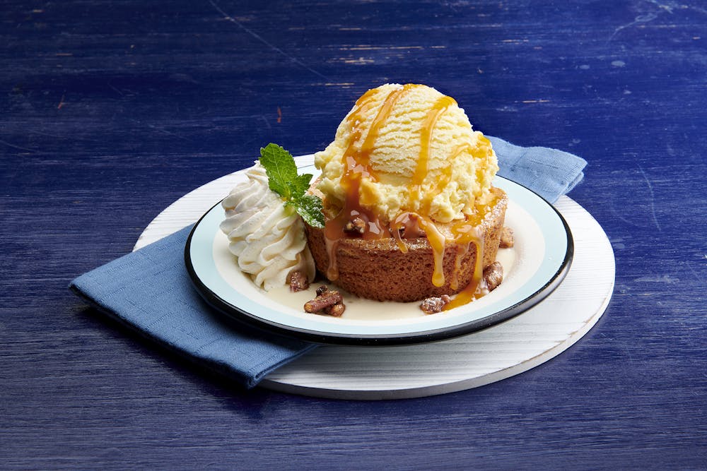 a piece of cake on a plate