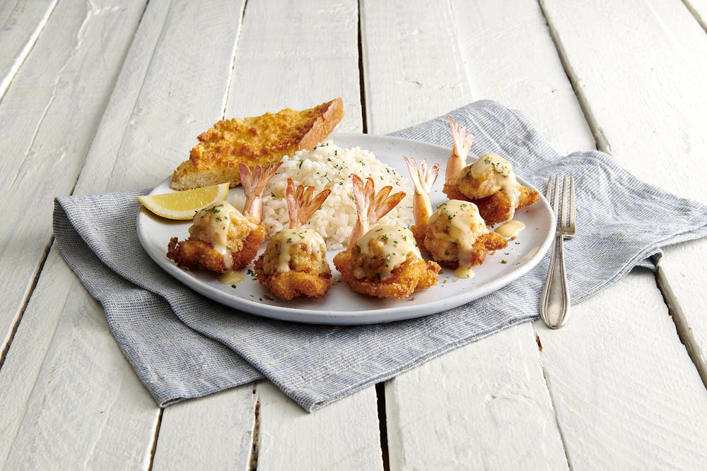 a plate of food on a picnic table