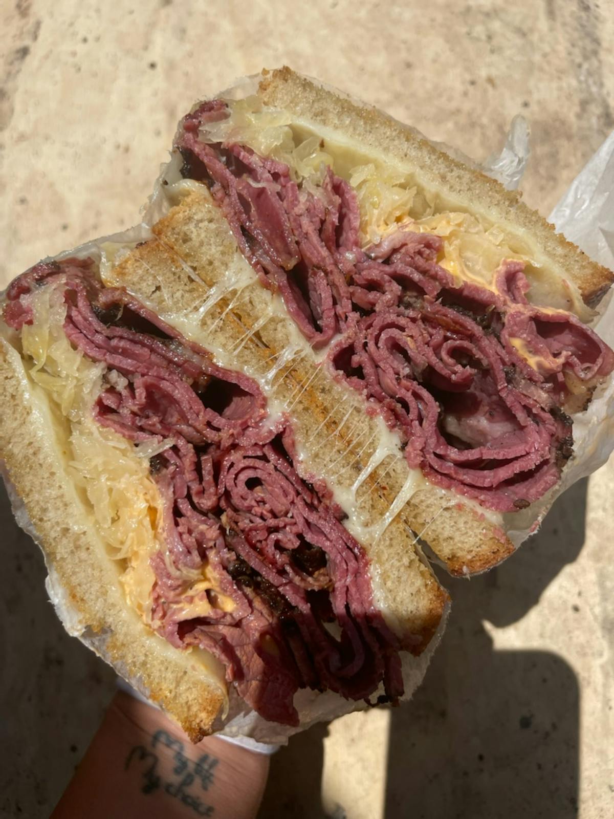 a sandwich cut in half