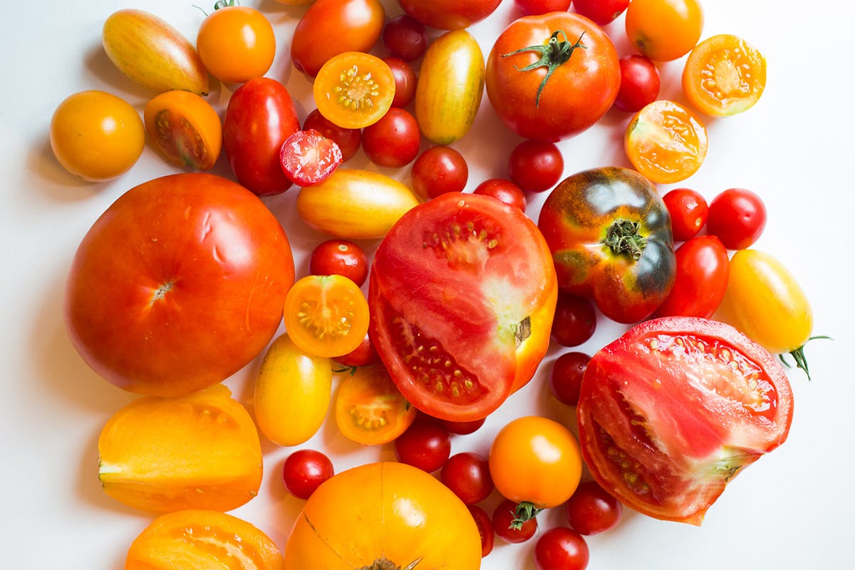 a plate full of fruit