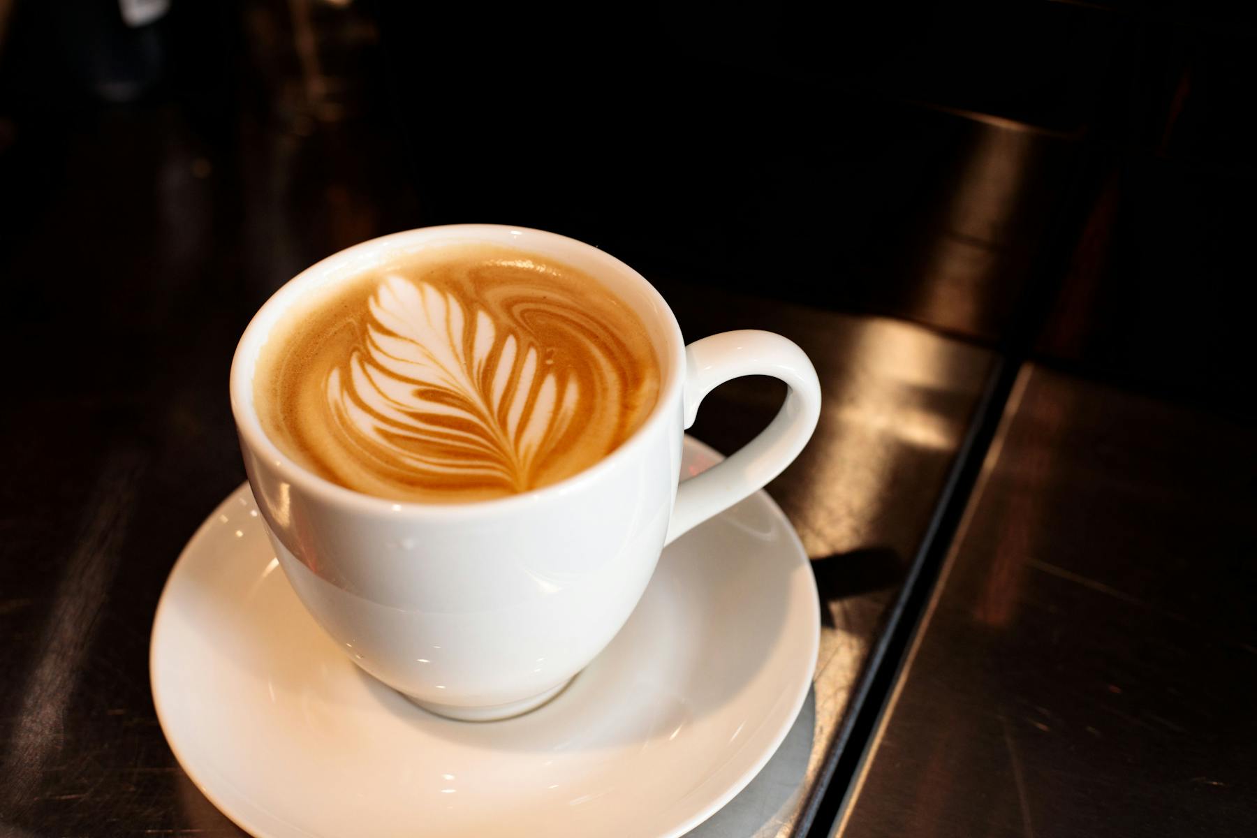 a cup of coffee on a table