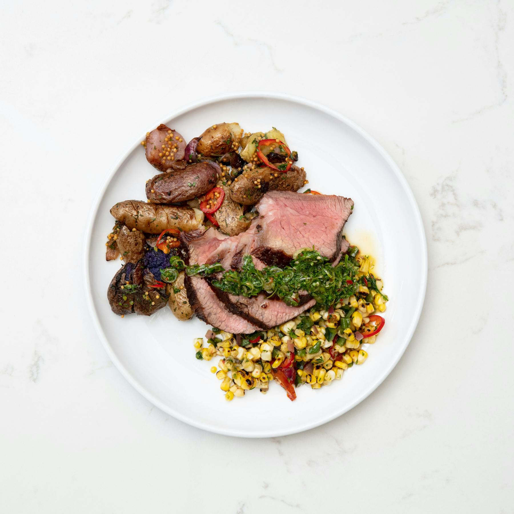 a plate of food on a table