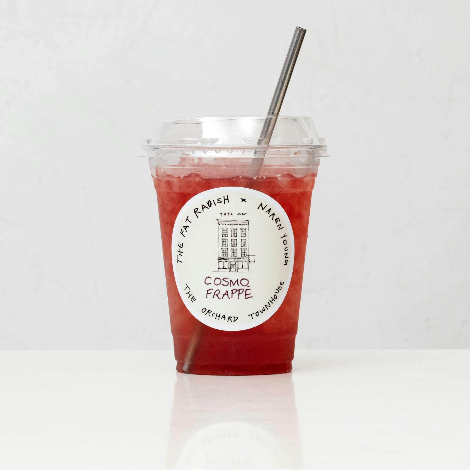 a glass cup on a counter