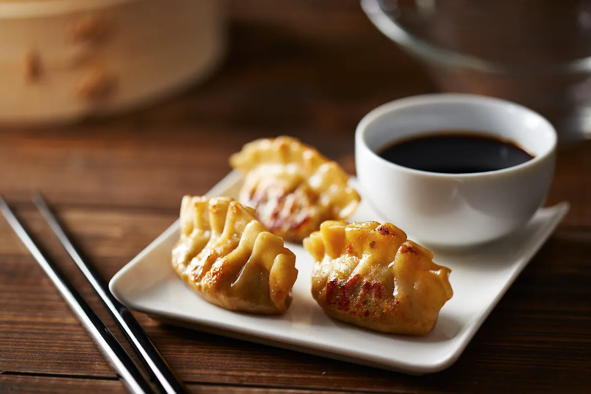 dumplings on a plate
