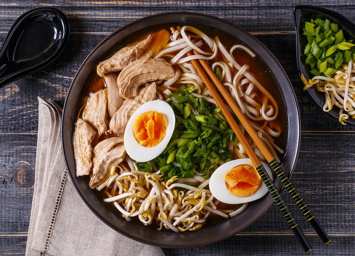 a bowl of ramen
