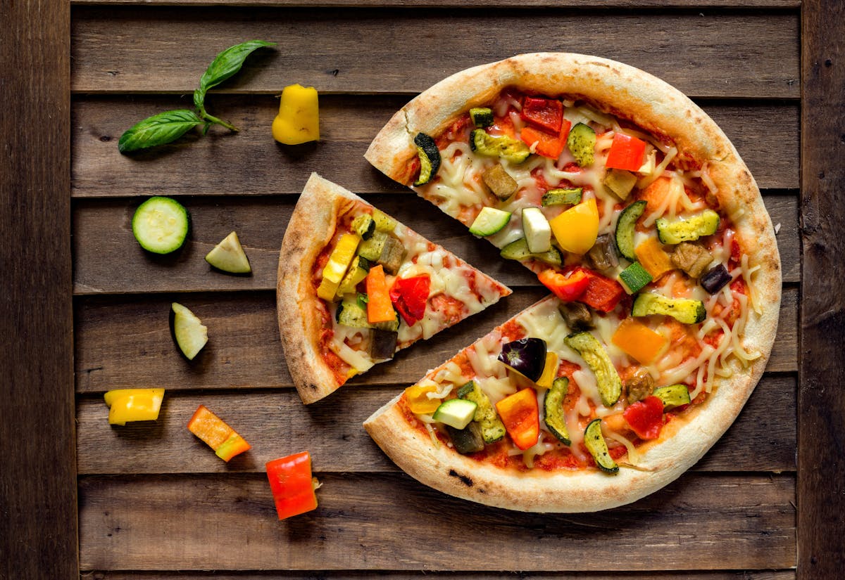 Image of a vegetarian pizza