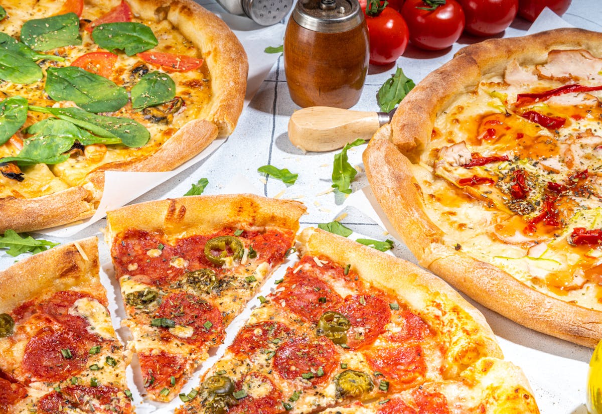Image of various pizzas