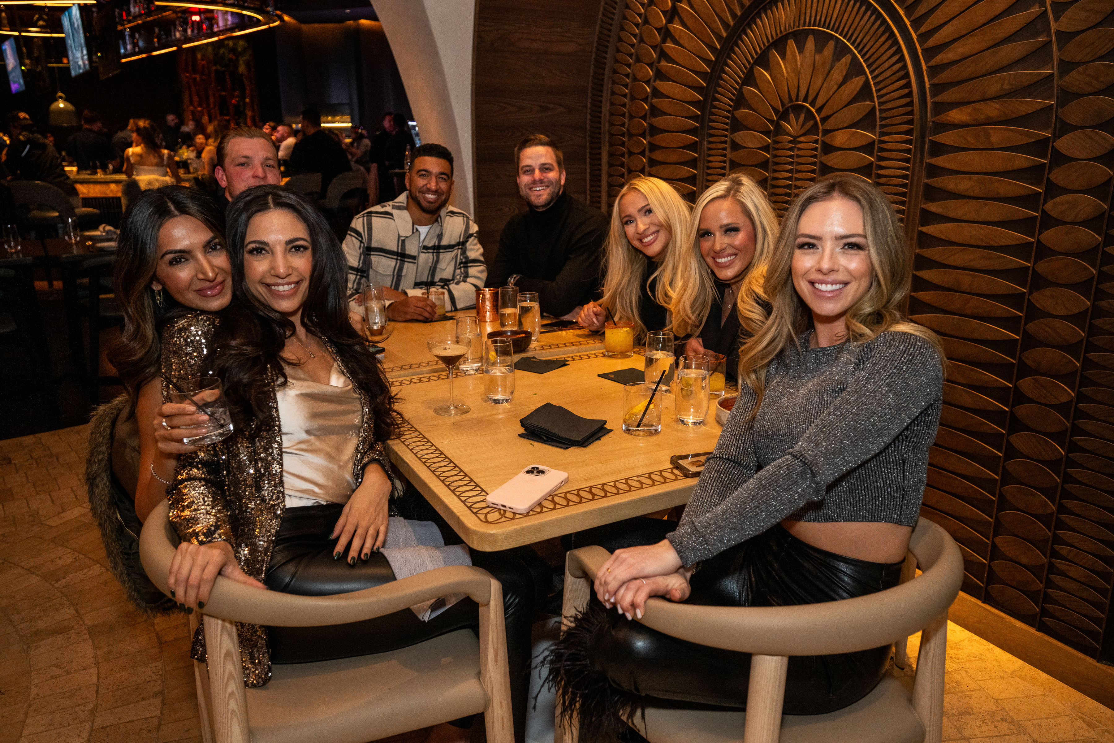 a photo of a group of friends dining at the Mexican restaurant called mijo inside Durango Casino & Resort