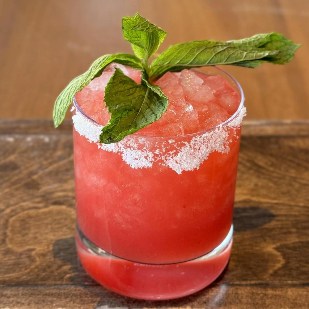 Strawberry Margarita served for national tequila day at mijo modern mexican