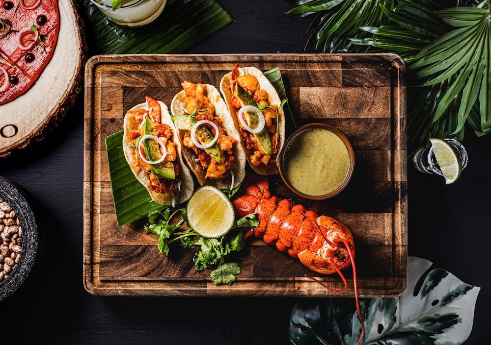 lobster tacos at Las Vegas Mexican Restaurant