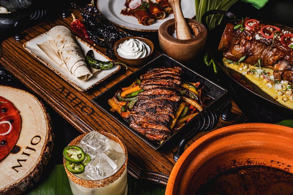 fajitas at Mexican food restaurant in Summerlin called Mijo