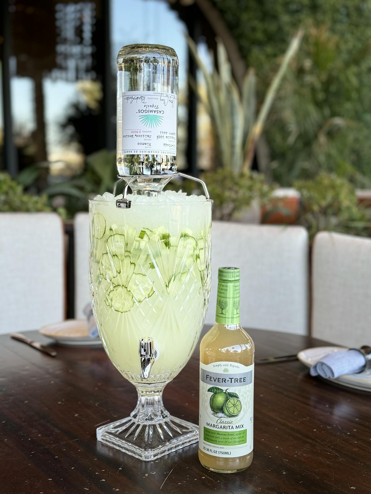 A photo of a Grand Rita pitcher with Casamigos and Fever Tree, for National Margarita Day