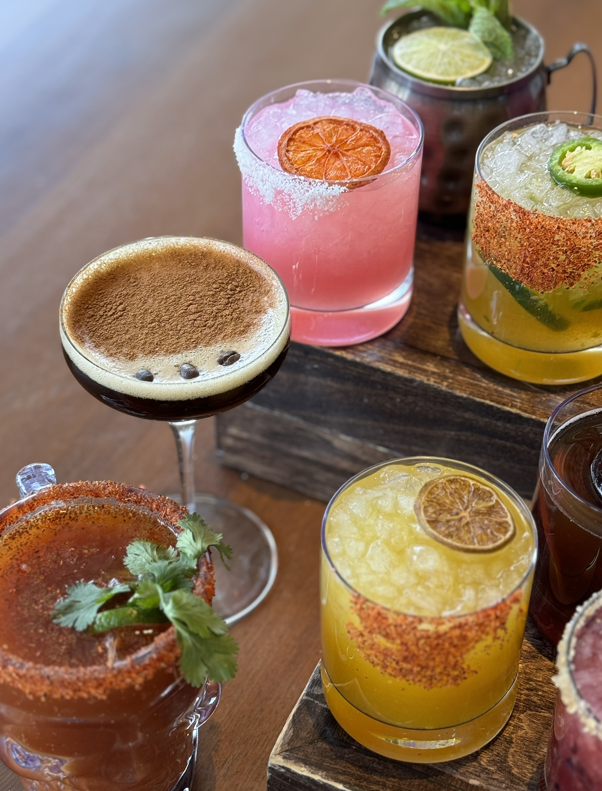 colorful cocktails at this summerlin mexican restaurant