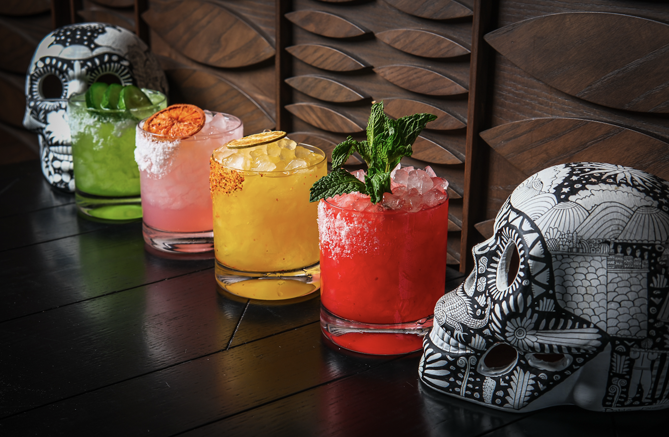 Signature handcrafted margaritas at Mijo Modern Mexican, a Mexican restaurant in Las Vegas serving Mexican brunch, bottomless brunch, and some of the best margaritas near Summerlin.