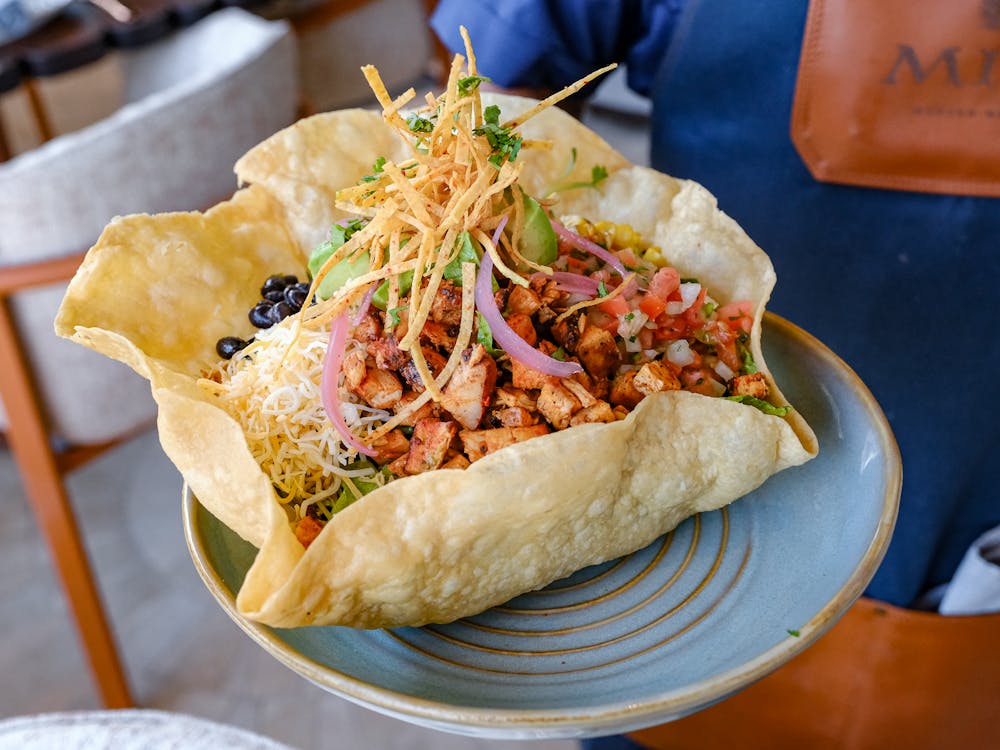 a photo of the taco salad in Las Vegas at Mijo