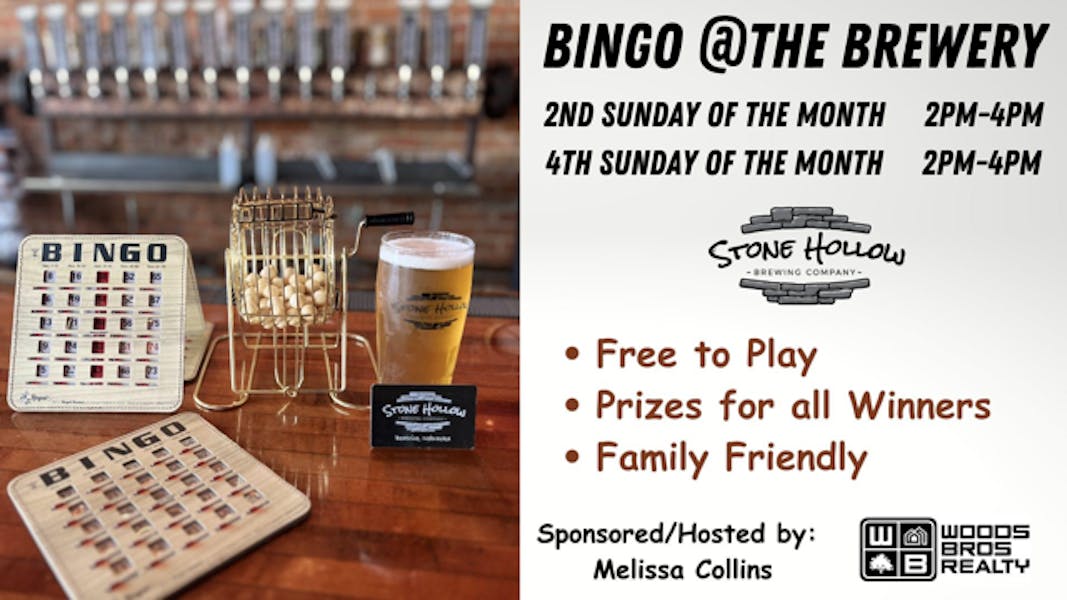 Bingo at the Brewery Stone Hollow Brewing Company Brewery in