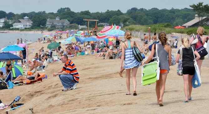 people in a beach