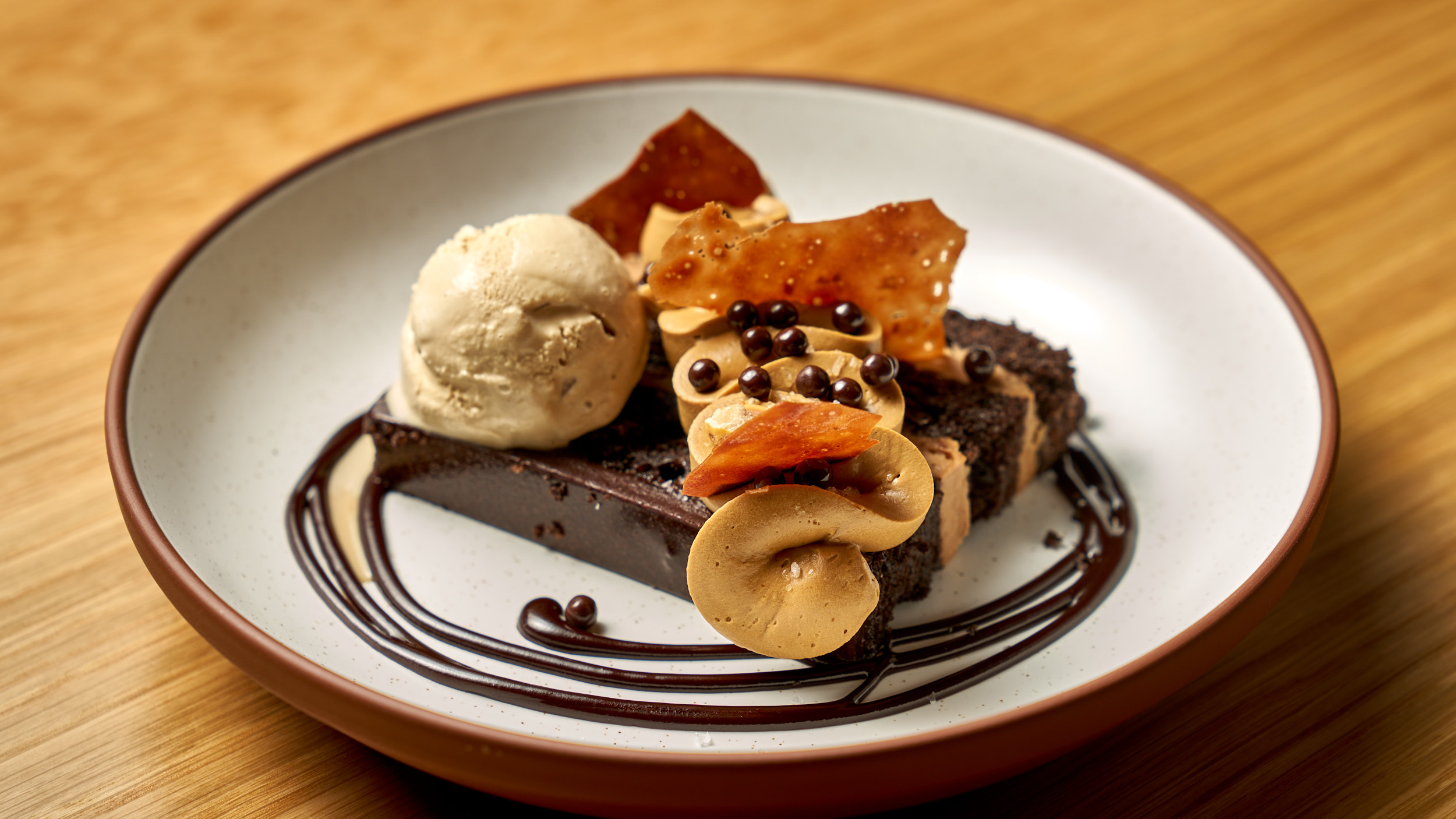 a piece of chocolate cake on a plate