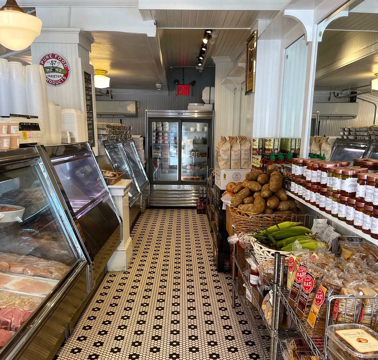 a bunch of bananas on display in a store