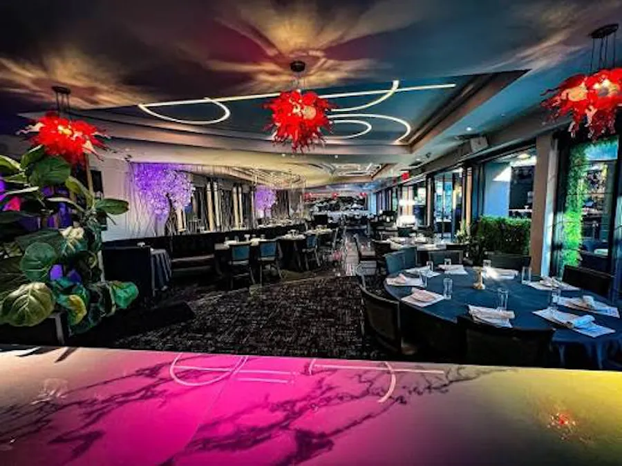 The Main Dining Room with supper-club lighting
