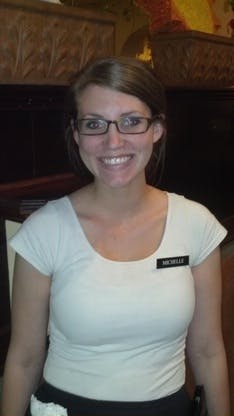 a woman smiling for the camera