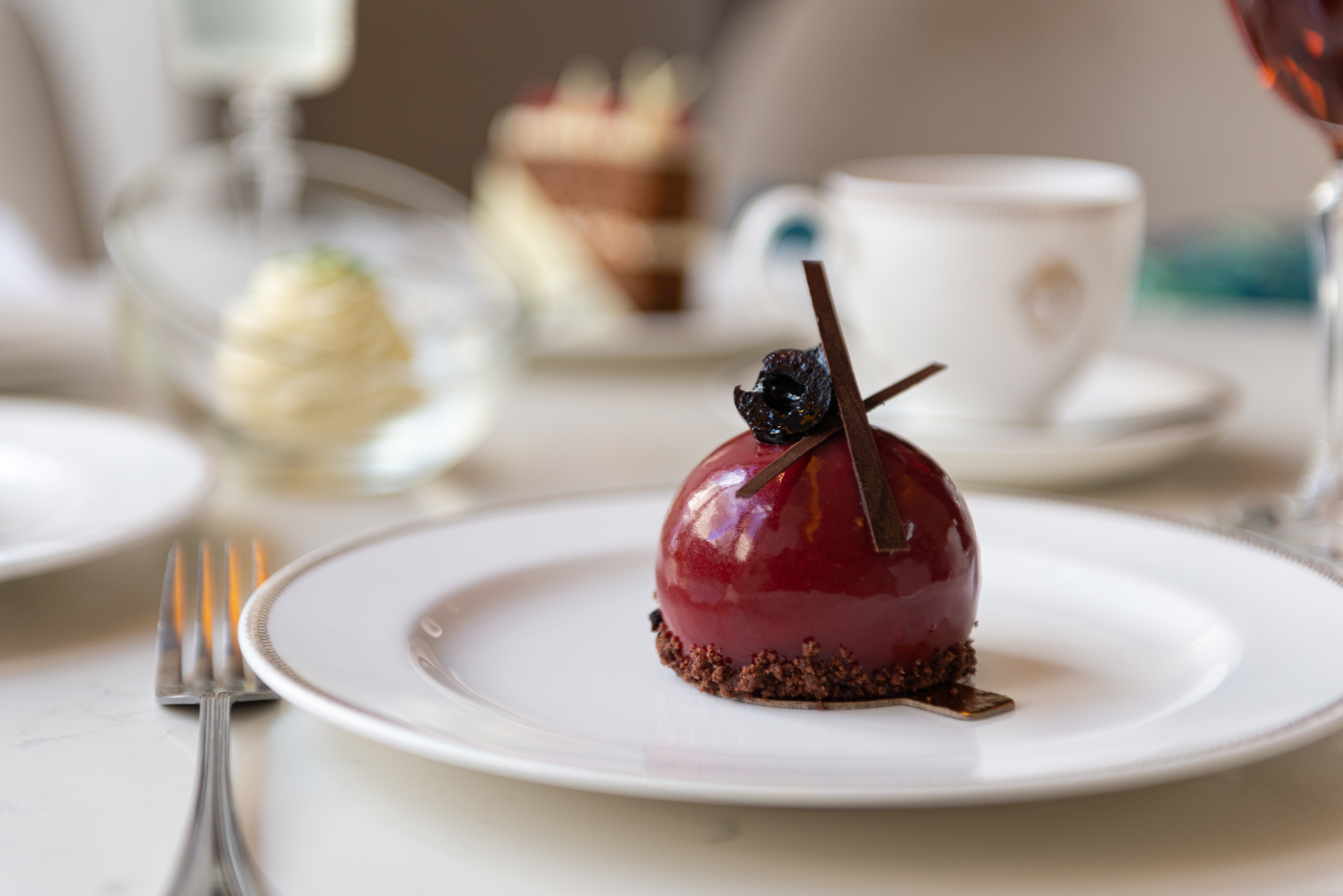 a close up of a piece of cake on a plate