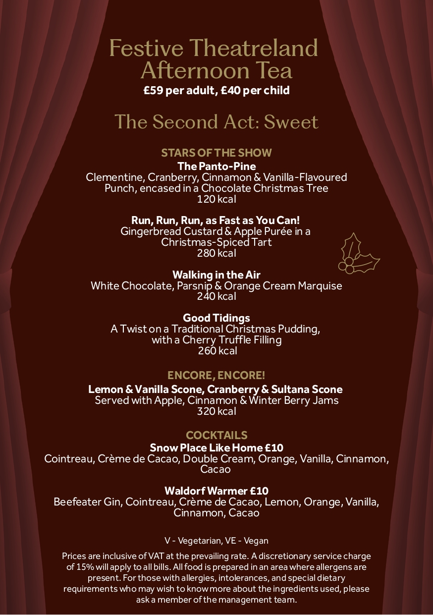a menu of a restaurant