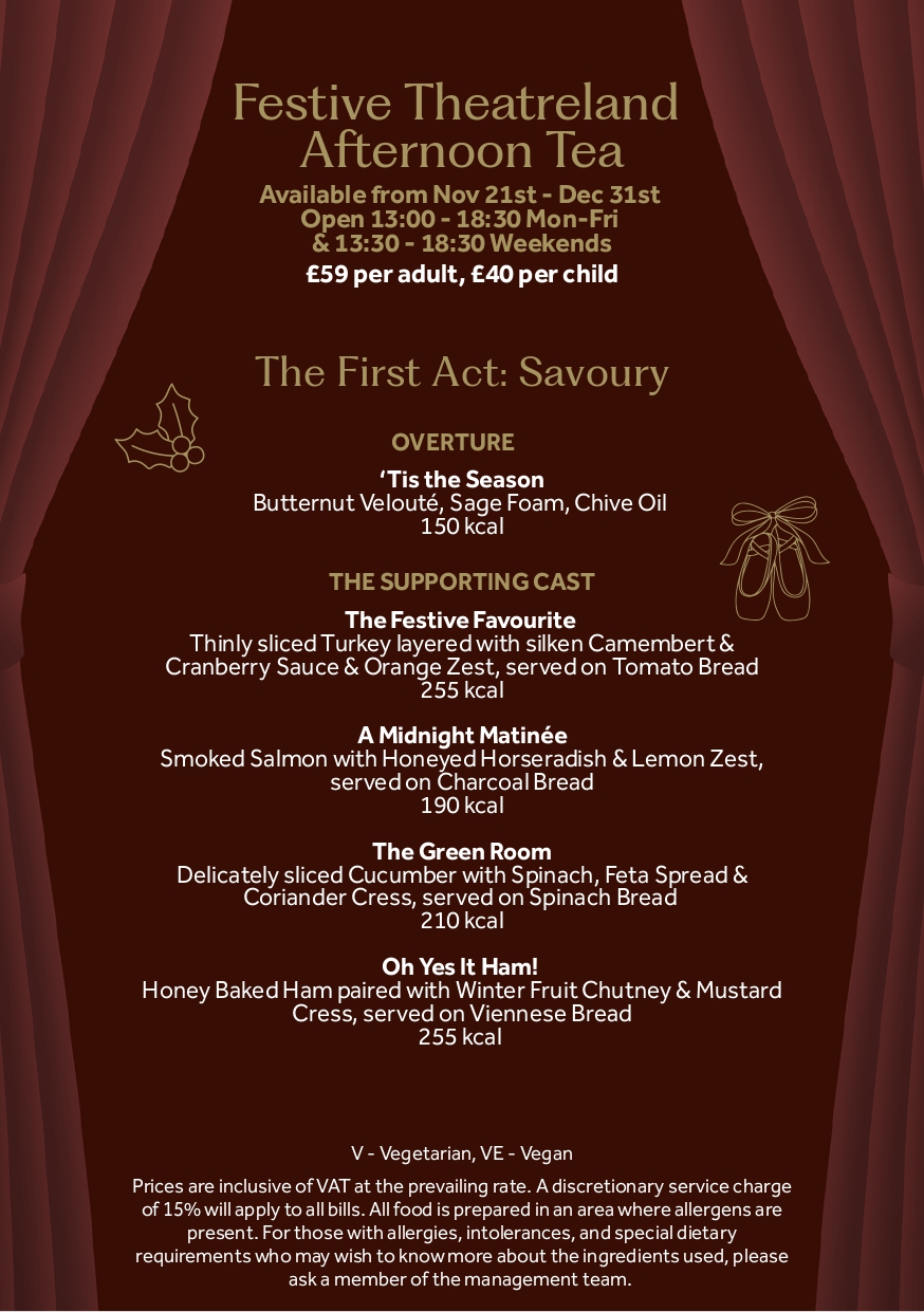a menu of a restaurant