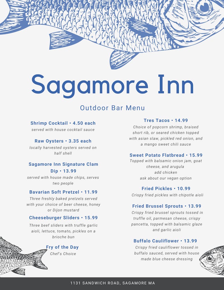 sagamore inn cape cod outdoor bar menu