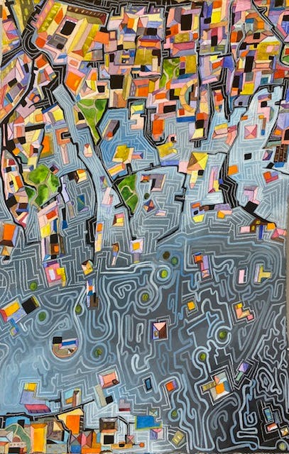 a close up of many different types of map