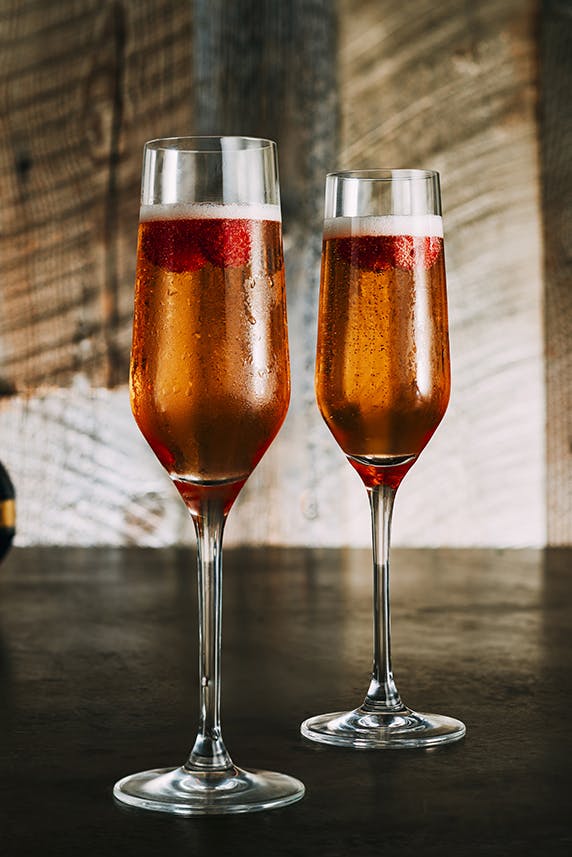a glass of wine