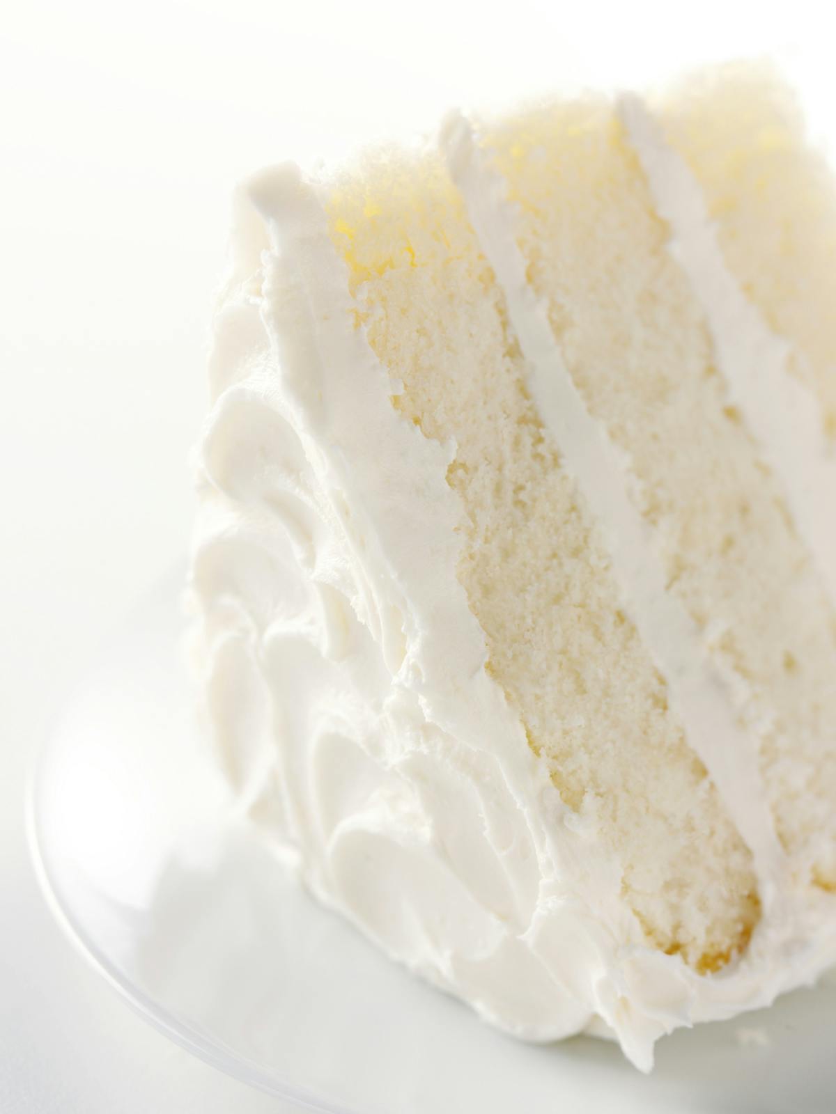 a piece of cake on a paper plate