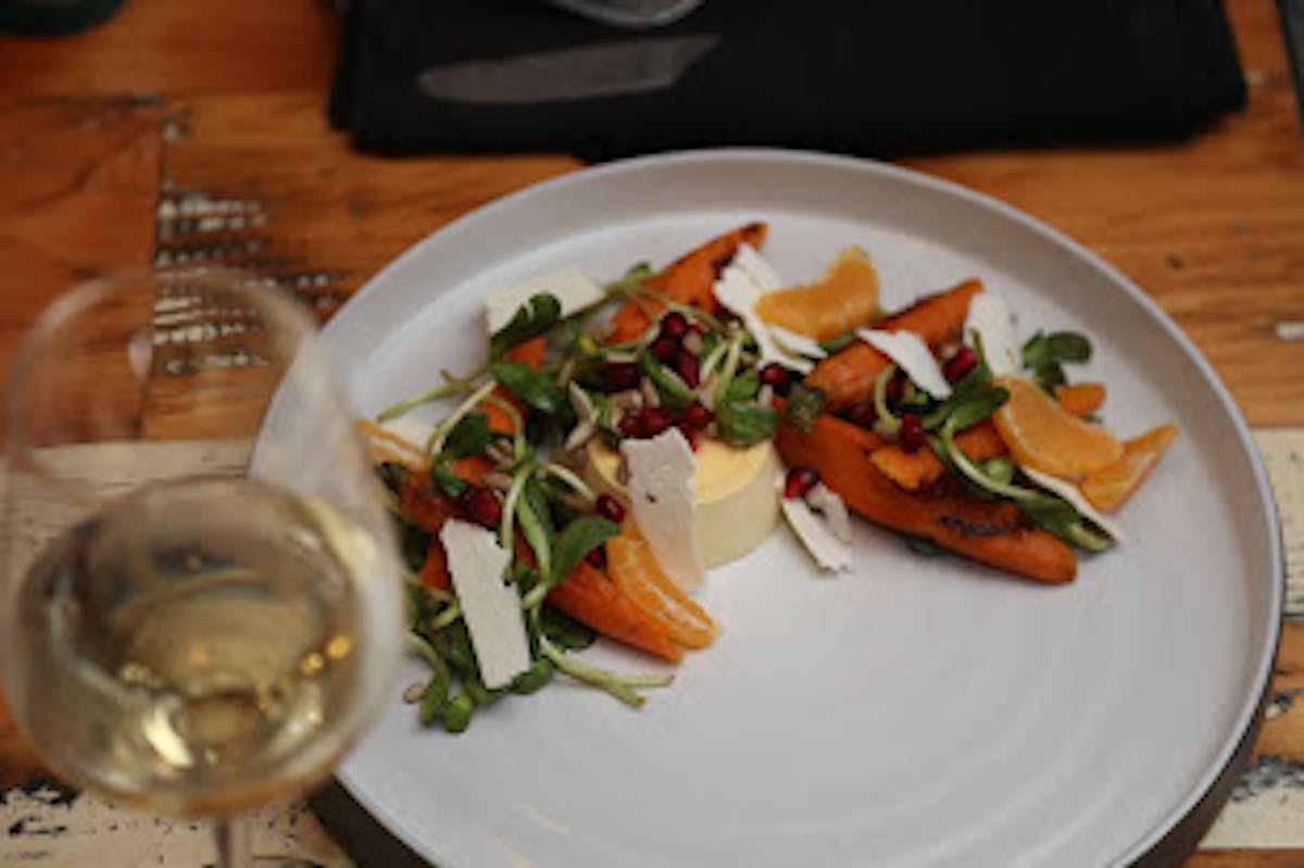 a plate of food on a table