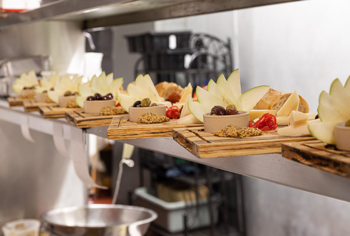 a tray of food on a table